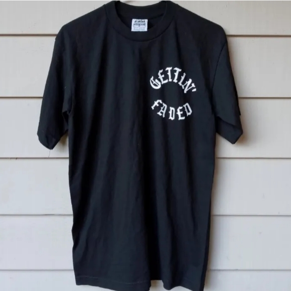 Vintage 90s Black Gettin Faded T Shirt Medium - Picture 1 of 3
